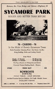 1948 Sycamore Park Vista ,Aden's Resort Calif. Print Ad - Picture 1 of 4