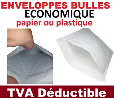 enveloppe à bulle ECONOMIQUE  pochette matelassée expédition papier ou plastique - Photo 1/4