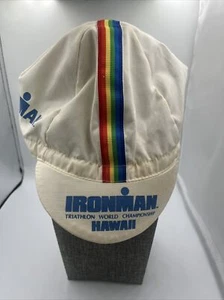 RAINBOW IRONMAN Triathlon Hawaii Vintage 1980s Sportco Honolulu Hat - Picture 1 of 10