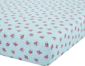 Floral Full Fitted Sheet Extra Deep 25cm Cotton Bed Sheets Single Double Sheet - Picture 1 of 3