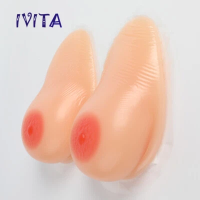 A-EE Cup Teardrop Self-adhesive Long Silicone Breast Forms CD TG Bra Enhancers - Image 1 of 4
