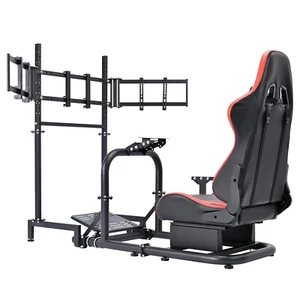 Marada Racing Simulator Cockpit with Triple Monitor Stand & Seat Fit LogitechG29 - Picture 1 of 20