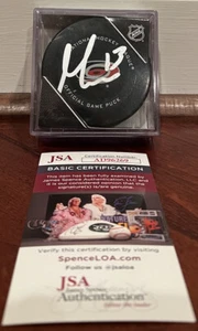 Max Domi Autographed Signed Official NHL Game Puck Carolina Hurricanes JSA COA - Picture 1 of 3