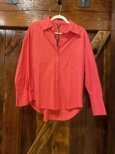 Monrow Button Up Top Women’s XS Pink/red - Picture 1 of 10