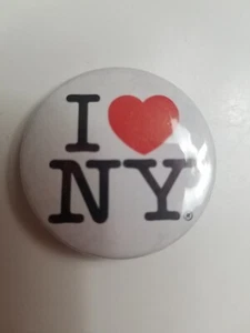 I Love NY Button, I Heart New York Pin Button 1,5" Pinback - Bild 1 von 3
