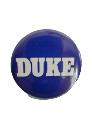 Vintage Duke University Pinback Button Blue Devils 2 1/2 inch - Image 1 of 3