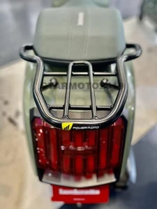 REAR RACK FOR LAMBRETTA G350 LUGGAGE CARGO SUPPORT BOX TRAVEL BLACK - Picture 1 of 6