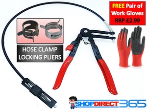 Flexible Long Reach Locking Hose Clamp Removal Pliers Ratchet Tool Clip Band 6-5 - Picture 1 of 4