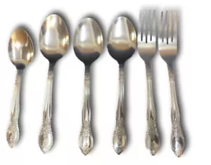 Juego de cubiertos de 6 piezas de acero inoxidable China vintage tenedor y cucharas ligeras - Imagen 1 de 6