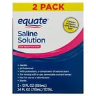 2-Pack Saline Solution for Sensitive Eyes 12 Fl Oz for Rinsing Contact Lenses