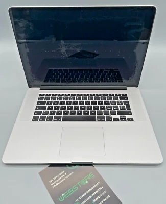 MACBOOK PRO 15,4" 2015 INTEL i7-4770HQ 16GB RAM 512GB SSD A1398 RICONDIZIONATO - Immagine 1 di 4