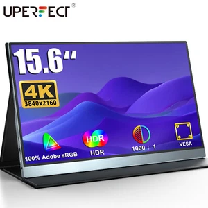 UPERFECT 15,6" 4K Gaming Monitor PC Bildschirm Tragbarer Monitor USB C 100%Adobe - Bild 1 von 6