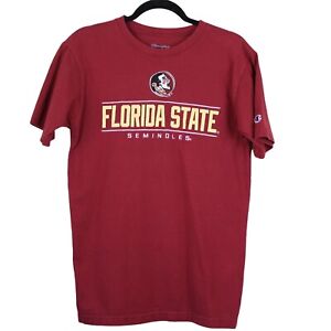 Champion Shirt Garnet & Gold Florida State Seminoles embroidery short sleeves M