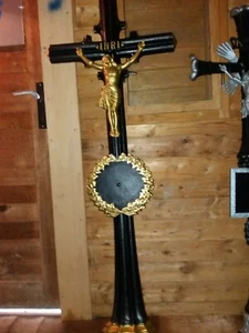 Grabkreuz Feldkreuz Marterl Grabkreuz  Gusskreuz Wegkreuz um ca. 1890  - Bild 1 von 5