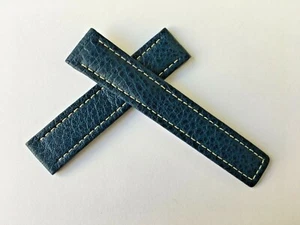 Tag Heuer Carrera Genuine OEM Blue Leather Band Strap 18mm for Deployment - Picture 1 of 3
