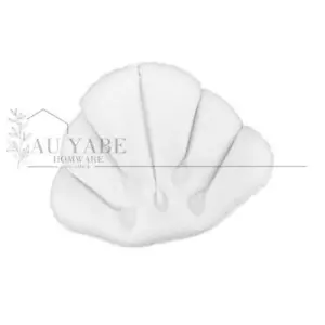 Shell Shape Bath Pillow Soft Inflatable Terrycloth & Vinyl Covering Random Color - Picture 1 of 1
