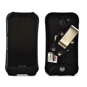 Estuche Ajustado Kyocera DuraForce PRO 2 (6910 6900) Negro Nailon Extraíble Clip para Cinturón - Imagen 1 de 11