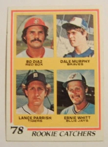 1978 TOPPS BASEBALL DIAZ/DALE MURPHY/PARRISH/WHITT #708 '78 ROOKIE CATCHERS - Picture 1 of 6