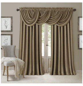 Elrene Home Fashions All Seasons Energy Efficient Room Darkening Rod Pocket Wind - Picture 1 of 7