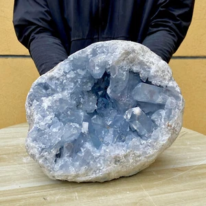 15.4LB Top Cristal Azul Natural Cueva Cuarzo Cristal Cueva Muestras Minerales - Imagen 1 de 16