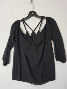 Vemvan Women's Large Black Pull On Shirt Off The Shoulder Top - Picture 1 of 8