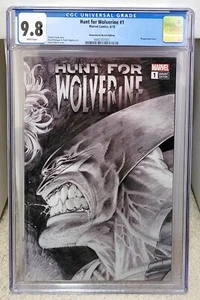 Hunt for Wolverine #1 (2018) 1:1000 CGC 9.8 - Kubert Remastered sketch variant - Picture 1 of 3