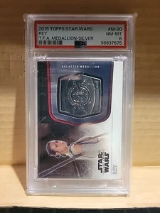 2015 Topps Star Wars The Force Awakens Medallion-Silver #M20 Rey 32/179 - Picture 1 of 2