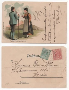 CR1332 - Costume Themed Postcards: Tyrolean - Traveled - Picture 1 of 1