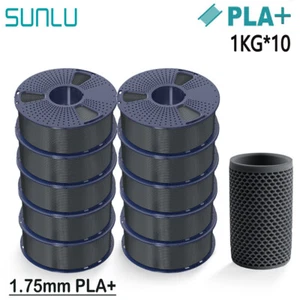 SUNLU 10KG PLA+ Grau 3D Drucker Filament 1.75mm PLA Plus,For most FDM 3D Printer - Photo 1/13
