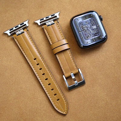 Correa de cuero genuino para Apple Watch iWatch Series 9 8 7 6 45 mm 49 mm 38 mm Foto 1 de 4