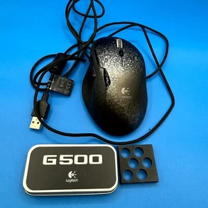 Logitech G500 Programmable Gaming Mouse Black Scroll Wheel With Weight Cartridge - Photo 1/5