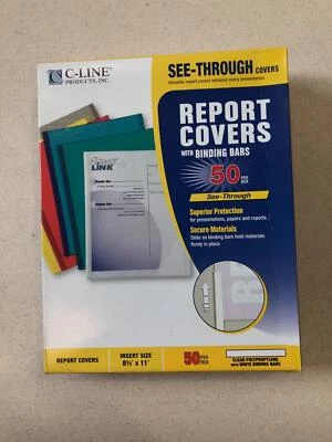 Cubiertas de informe C-Line 50 por caja 8 1/2 x 11 Foto 1 de 4