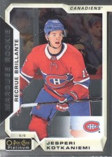 2018-19 O-Pee-Chee Platinum Hockey #180 Jesperi Kotkaniemi RC
