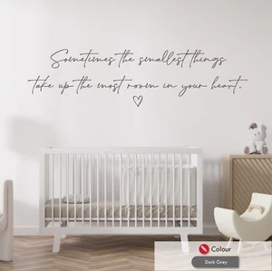 Sometimes the smallest things Kids Pooh Bear Nursery Wall Art Quote Sticker - Picture 1 of 16