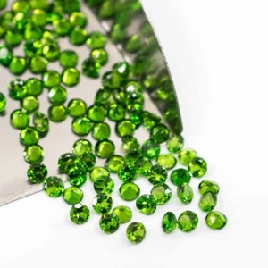 Natural Chrome Diopside Round Diamond Cut Loose Calibrated Gemstone for Jewelry - Picture 1 of 4