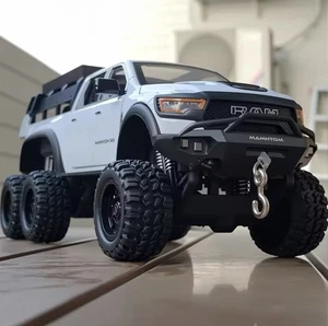 1/24 Dodge RAM TRX Mammoth White Pickup Truck Diecast Model Car Sound Light 6x6 - Picture 1 of 8