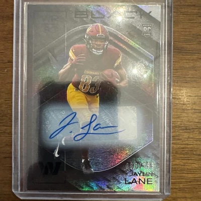 JAYLIN LANE 2025 PANINI BLACK ROOKIE AUTOGRAPH COMMANDERS RC AUTO /199  - Image 1 of 2