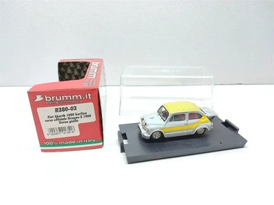Fiat Abarth 1000 Berlina corsa ufficiale Gr.5 1968 Giallo - 1/43 Brumm R380-03 - Immagine 1 di 2