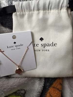 Kate Spade Rose Gold Everyday Spade Mini Pendant Necklace - Image 1 of 3