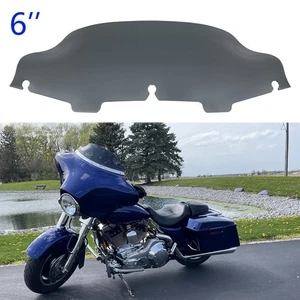 6" Wave Windshield Windscreen For Harley Street Electra Glide FLHX FLHT 96-2013 - Foto 1 di 14