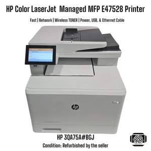 HP Color LaserJet Managed MFP E47528 Printer | All-in-One Duplex | Fast Print - Picture 1 of 14