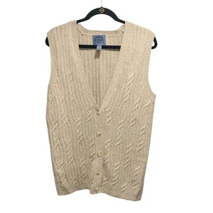 Cambridge Dry Goods Herren Zopfmuster Preppy Knopfleiste Weste S 90s Grandpacore - Bild 1 von 5