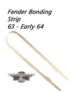 1963-1964 Corvette Fender Bonding Strip- Pair - Custom Fiberglass - Press Molded - Foto 1 di 5