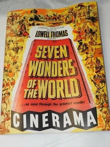 SEVEN WONDERS OF THE WORLD 1956 Lowell Thomas Souvenir Movie Program - Picture 1 of 7