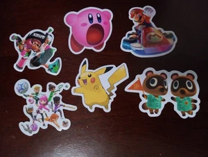 NEU Nintendo Official Character 6Pc Sticker Set Nintendo Booth - Bild 1 von 1
