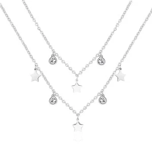 Collana Donna S'Agapõ Acciaio Girocollo Stelle Cristalli SCE03 - Foto 1 di 1