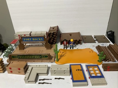 Playmobil Western Lot, Fort Rocks, & other Pieces - Horses - Incomplete! - Image 1 of 4