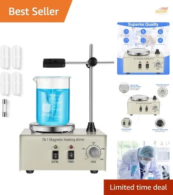 Efficient 2400 RPM Magnetic Stirrer with Aluminum Hot Plate & Adjustable Holder - Image 1 of 4