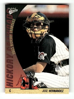 2003 Multi-Ad Hickory Crawdads Update #22 Jose Hernandez NM-MT very rare BXCP02 - Image 1 of 2