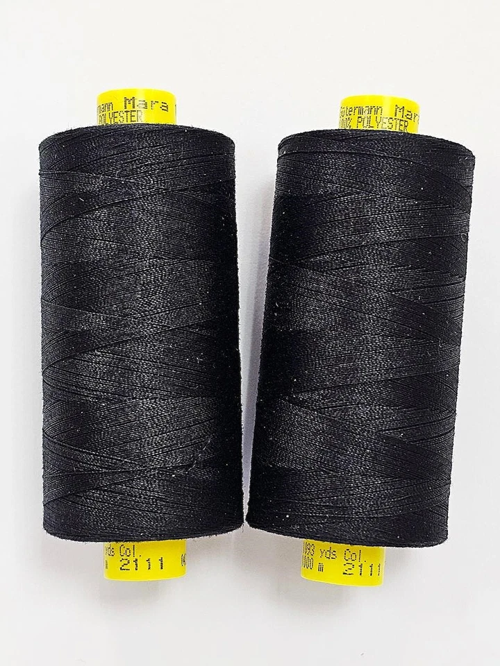 GUTERMANN GÜTERMANN Nähgarn Allesnäher Mara 120 , 1.000m Rollen 2 x schwarz